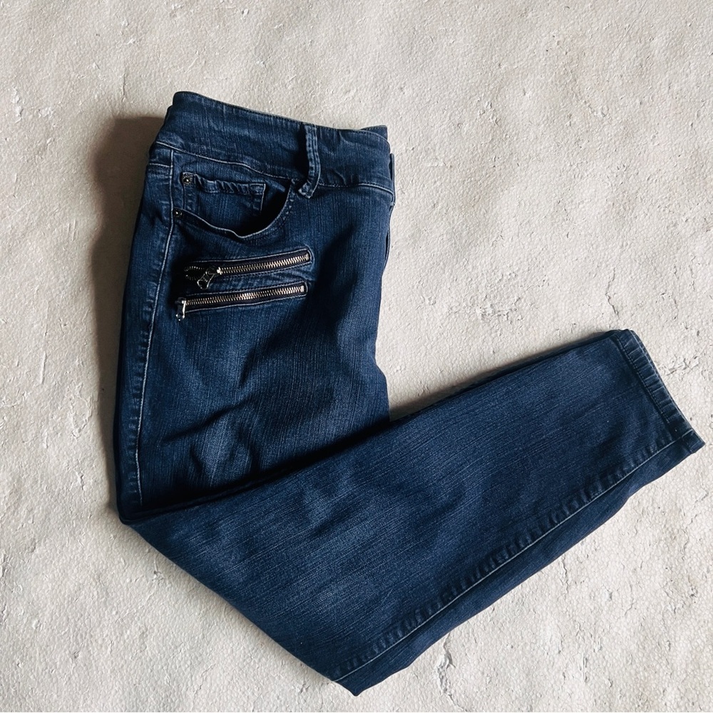 Torrid Premium Dark Blue Jegging with Muti-Pockets and Button Detail